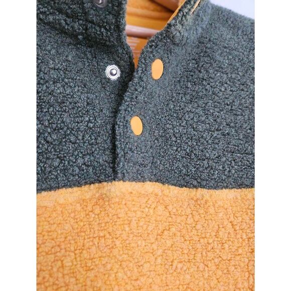 NWT Outdoor Voices Unisex MegaFleece Quarter-snap Pull-over Size M Yellow Green - Picture 6 of 6